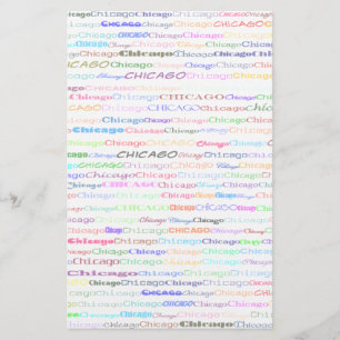 Papelaria Carta do Design de texto II Chicago