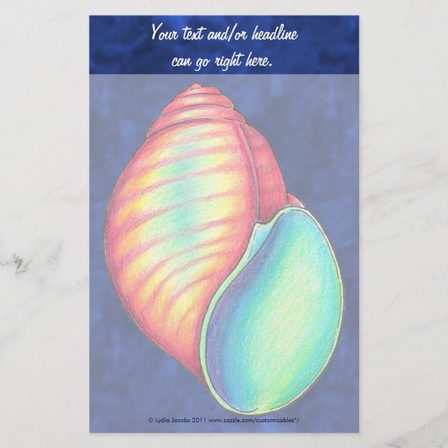 Papelaria Carta do Rainbow Shell (Frente)