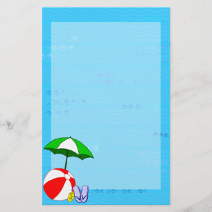 Papelaria Carta dos Guarda-chuvas da Piscina de Bola de Prai
