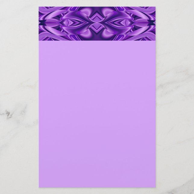 Papelaria Carta dos Sonhos do Arco-Íris de Flor Roxo (Frente)