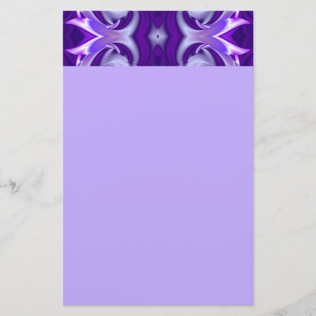 Papelaria Carta dos Sonhos do Arco-Íris de Flor Roxo (Frente)