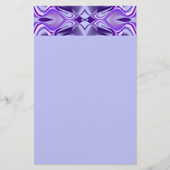 Papelaria Carta dos Sonhos do Arco-Íris de Flor Roxo (Frente)