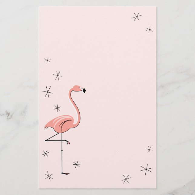Papelaria Carta Flamingo Pink (Frente)