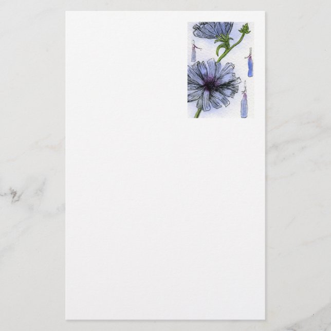 Papelaria Carta Floral "Chickory" (Frente)