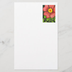 Papelaria Carta Floral de "Rosa selvagem"