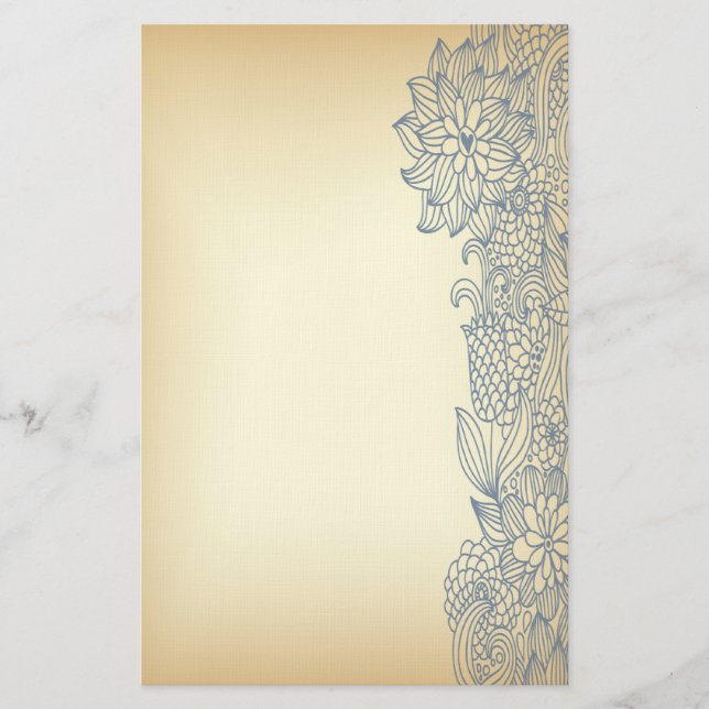 Papelaria Carta Floral do Extremo Oriente (Frente)