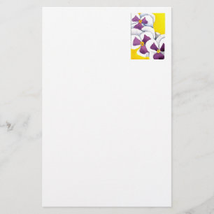 Papelaria Carta Floral "Pansy #4"
