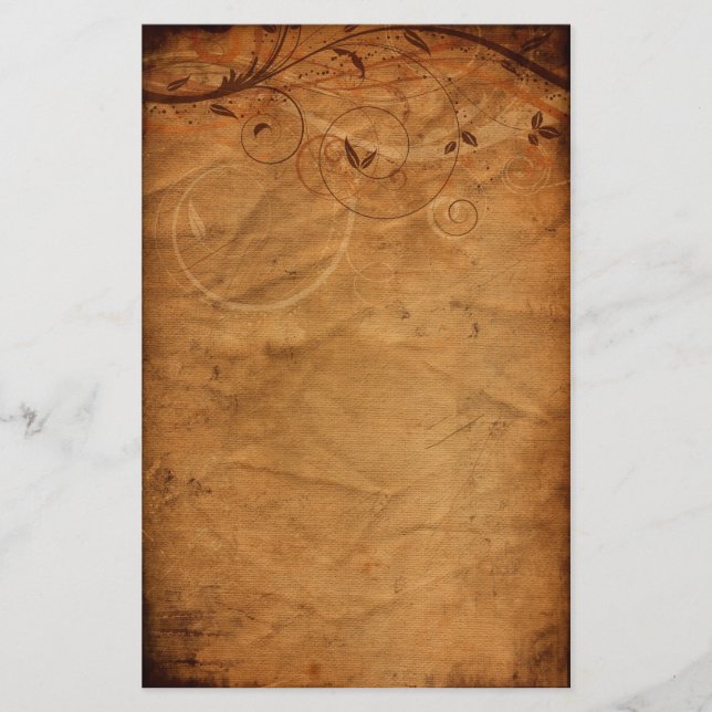 Papelaria Carta Floral Vintage (Frente)