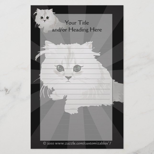 Papelaria Carta Fluffy Kitten (Frente)