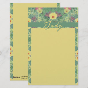 Papelaria Carta Verde Floral
