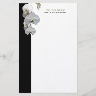 Papelaria Carta White Orchids
