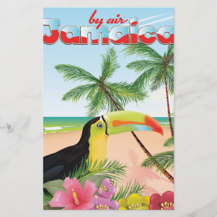 Papelaria cartaz da praia do tucano da Jamaica