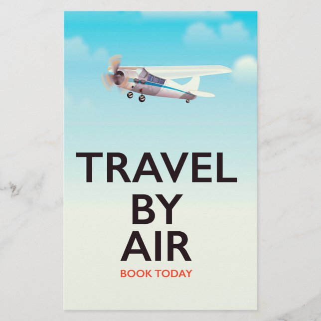 Papelaria Cartaz de viagem aérea (Frente)