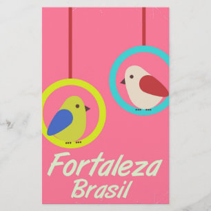 Papelaria Cartaz de viagem antigo de Fortaleza Brasil