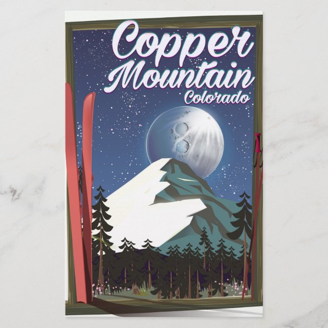Papelaria cartaz de viagem Colorado Copper Mountain (Frente)