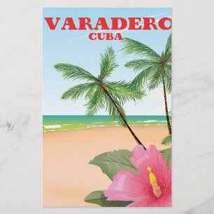 Papelaria Cartaz de viagem da praia cubana de Varadero