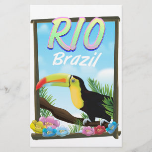 Papelaria Cartaz de viagem do Rio Brasil Tucano