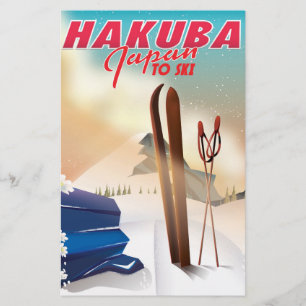 Papelaria Cartaz de viagem japonês Hakuba.