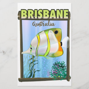 Papelaria Cartaz de viagem tropical de Brisbane Austrália