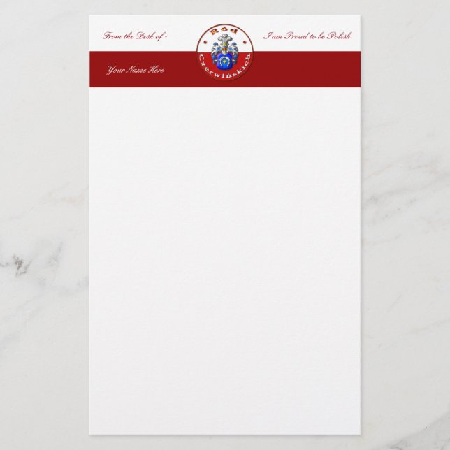 Papelaria Cartazes Da Família Czerwińskich De 5,5" x 8,5" (Frente)