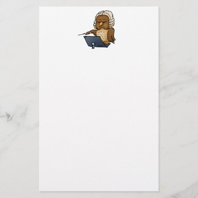 Papelaria Cartoon de Condutor da Coruja Funny (Frente)