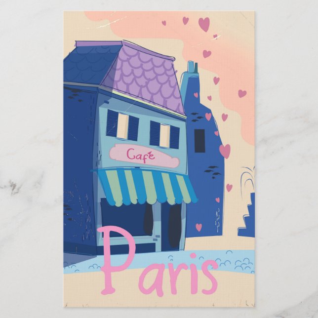 Papelaria Cartoon vintage Rua Paris (Frente)