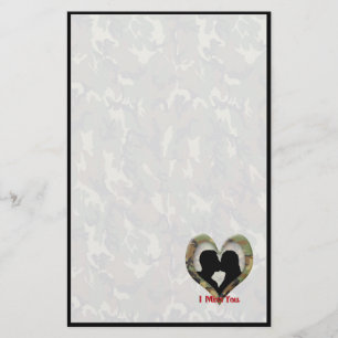 Papelaria Casal Beijante Silhouette "I Miss You"