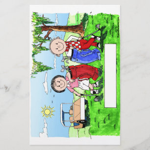 Papelaria Casal de Golfe - Cartum Personalizado