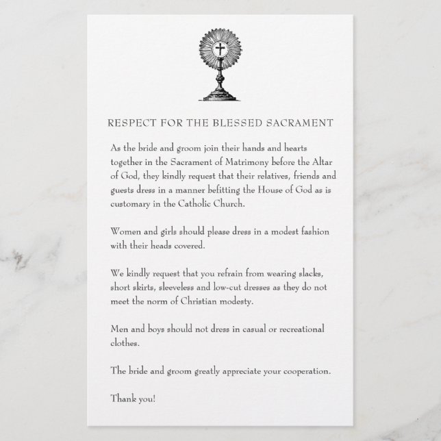 Papelaria Casamento católico - Desenho modesto da Igreja par (Frente)