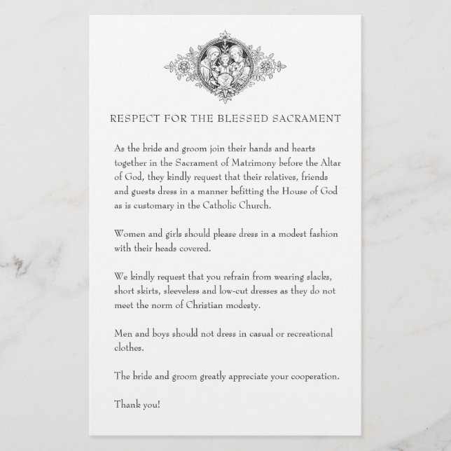 Papelaria Casamento católico - Desenho modesto da Igreja par (Frente)