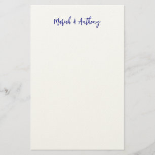 Papelaria Casamento Elegante Criativo Clássico Azul Branco