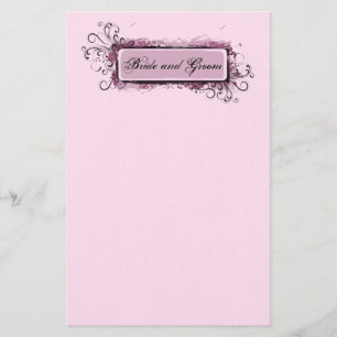 Papelaria Casamento Floral abstrato Rosa