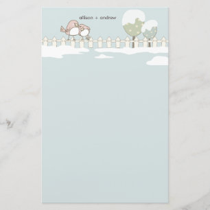 Papelaria Casamento no inverno Whimsso Obrigado Letterhead
