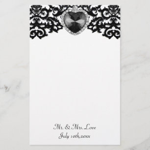 Papelaria Casamento Pendente do Coração Branco e Ornamentado
