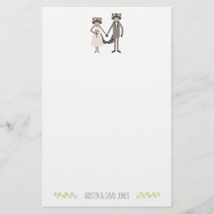 Papelaria Casamento Russo Dos Raccoons Da Floresta Bonita Pe