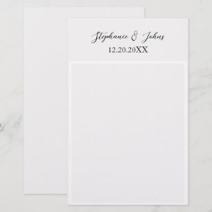 Papelaria Casamento Simples e Mínimo do Monograma