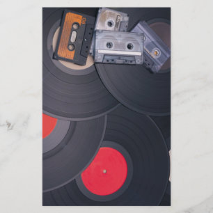 Papelaria cassetes de banda magnética retros do anos 80 e