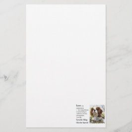 Papelaria Cavalier King Charles Spaniel Art Love Is