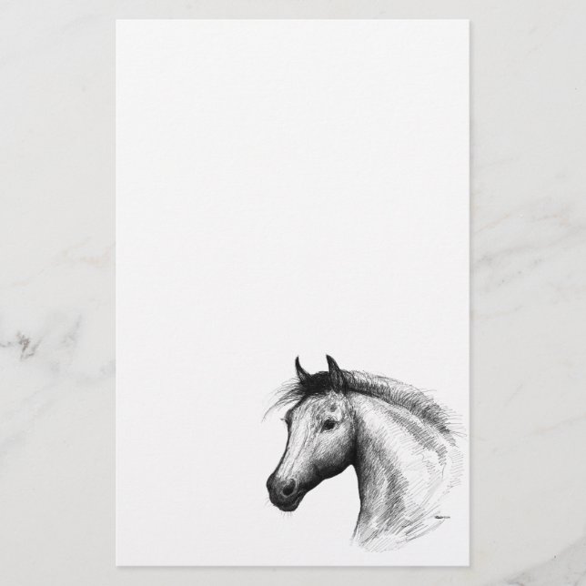 Papelaria Cavalo: Branco (Frente)