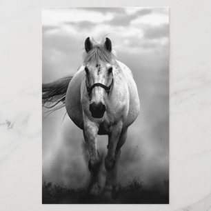 Papelaria Cavalo Correndo Preto Branco Liberdade