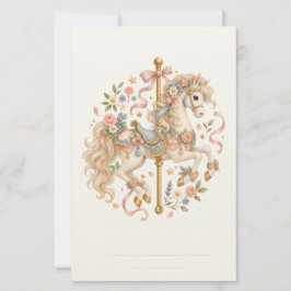 Papelaria Cavalo de Carrossel Elegante Conto de Fadas Francê