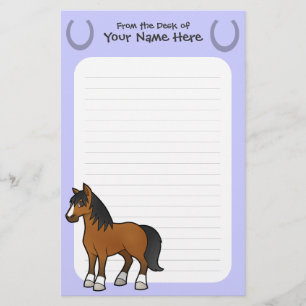 Papelaria Cavalo de desenho animado