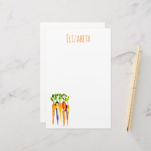 Papelaria Cenouras aquarela legumes fofos