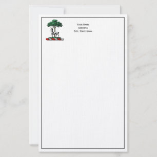 Papelaria Cervo Veado Shp pela Árvore Emblema Brasão Heráldi