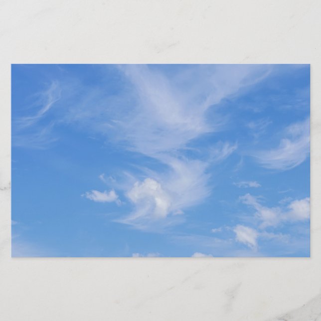 Papelaria Céu Azul com Nuvens Sabedoras (Frente)