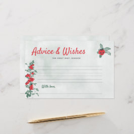 Papelaria Chá de fraldas Advice Deseja Aquarela De Tomate Rú