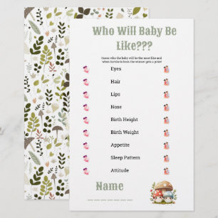 Papelaria Chá de fraldas De Cogumelo Que É Bebê