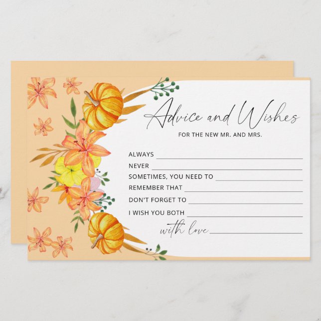 Papelaria Chá de panela de conselhos e desejos de arca de ab (Frente/Verso)