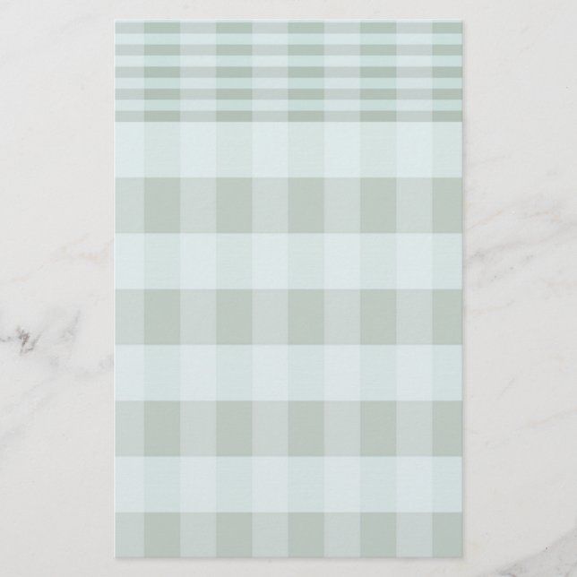 Papelaria Charming Green Checkered Stationery (Frente)