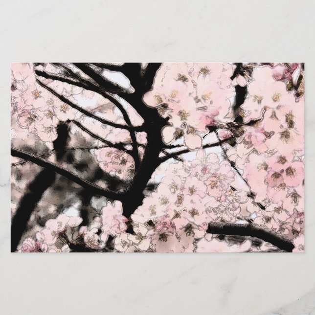 Papelaria Cherry Blossom - Papel de Artesanato editado (Frente)
